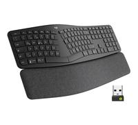 Logitech ERGO K860 Split Wireless Keyboard for Business - Ergonomic Design, QWERTZ German Layout - Grey