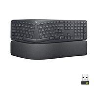 Logitech ERGO K860 Split Wireless Keyboard for Business - Ergonomic Design, Secured Logi Bolt Technology, Bluetooth, Globally Certified, Windows/Mac/Chrome/Linux, QWERTY UK English Layout - Grey