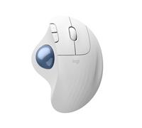 Logitech Ergo M575S Wireless Trackball Mouse, Wireless Ergonomic Mouse with Bluetooth and Encrypted Dongle, Comfortable Thumb Control, Precise and Smooth Tracking, for PC/Mac - White