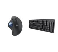 Logitech ERGO M575S Wireless & Trust Ody II Silent Wireless Keyboard,
