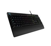 Logitech G 213 Prodigy Gaming Keyboard, RGB Lighting, Programmable G Keys, Multi-Media Controls, Integrated Wrist Rest, Splashproof, Scandinavian Layout - Black