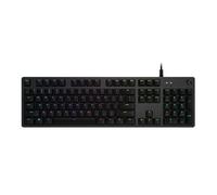 Logitech G 512 Mechanical Gamer Keyboard, Illuminated RGB LIGHTSYNC, Clicky Switches GX Blue, Aluminium Alloy 5052, Full Function Keys, USB Relay, French AZERTY - Black