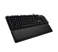 Logitech G 513 Mechanical Gaming Keyboard, GX-Brown Tactile Switches, RGB Lighting, USB Through, Wrist Rest with Memory Foam, Aluminium Case, Scandinavian Layout - Black