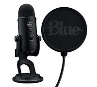 Logitech G Blue Yeti Game Streaming Kit With Yeti USB Gaming Mic, Blue VO!CE Software, Exclusive Streamlabs Themes, Custom Blue Pop Filter, PC/Mac/PS4/PS5 - Blackout