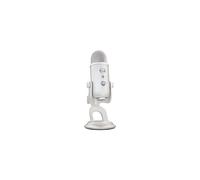Logitech G Blue Yeti Premium USB Microphone - White Special Edition, Exclusive Streamlabs Aurora Themes, Blue VO!CE, PS4/PS5 Ready
