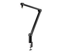 Logitech G Compass Premium Broadcast Boom Arm for Microphone, Internal Springs, Desktop Clamp and Built-in Cable Management, For Recording, Gaming, Streaming - Black