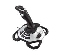Logitech G Extreme 3D PRO Joystick, 12 Programmable Buttons, 8-way Hat Switch, Stable, Weighted Base, Rapid-fire Trigger, USB, PC - Black/Silver,Pack of 1