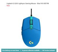 Logitech G203 LIGHTSYNC Gaming Mouse with Customizable RGB Lighting, 6 Programmable Buttons, Gaming Grade Sensor, 8K DPI Tracking, Lightweight - Blue