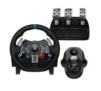 Logitech G G29 SE Driving Force Racing Wheel and Pedals, Force Feedback, Real Leather + Logitech G Driving Force Shifter - Sim Steering Wheel, Pedals, Gear stick for PS5, PS4 and PC, Mac - Black
