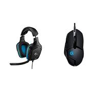 Logitech G G432 Over Ear Headphones, Blue G402 Hyperion Fury FPS 8-Button Gaming Mouse, Monotone
