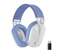 Logitech G G435 LIGHTSPEED & Bluetooth Wireless Gaming Headset - Lightweight over-ear headphones, built-in mics, 18h battery, Dolby Atmos, PC, PS4, PS5, Nintendo Switch/Switch 2, Mobile-White