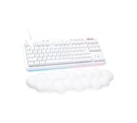 Logitech G G713 Gaming Keyboard with Cable and LIGHTSYNC RGB Lighting, Tactile Switches (GX Brown) and Keyboard Palm Rest, Compatible with PC and Mac - White