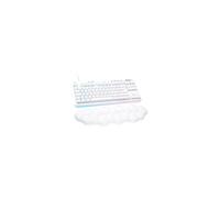 Logitech G713 Wired Mechanical Gaming Keyboard with LIGHTSYNC RGB Lighting, Tactile Switches (GX Brown) and Keyboard Palm Rest, PC and Mac Compatible - White Mist, New