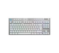 Logitech G G915 X LIGHTSPEED TKL Low-Profile Wireless Gaming Keyboard | Double-Shot PBT Keycaps, Fully Programmable Keys, RGB Backlighting, GL Brown Tactile - PC/Mac, QWERTY UK Layout - White