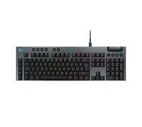 Logitech G G915 X Low-Profile Wired Mechanical Gaming Keyboard, Double-Shot PBT Keycaps, Fully Programmable Keys, RGB Lighting, Aluminum Finish, GL Brown Tactile Switches - PC/Mac, QWERTY UK - Black