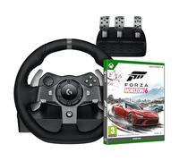 Logitech G G920 Driving Force Racing Wheel and Floor Pedals + Forza Horizon 6 (Disc) for Xbox Series X - Black