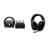 Logitech G G920 Driving Force Racing Wheel and Floor Pedals, Real Force Feedback,G321 LIGHTSPEED Wireless Bluetooth Gaming Headset,20+ hrs battery, PC, PS4, PS5, Nintendo Switch, Mobile - Black