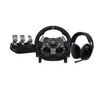 Logitech G G920 Driving Force Sim Racing Wheel & Pedals Kit +G321 Headset | Racing Steering Wheel For Xbox One & PC + G321 LIGHTSPEED Headset - Black
