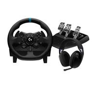 Logitech G G923 TrueForce Sim Racing Wheel & Pedals +G52 Headset PS5 | PS4, PC, Mac, TRUEFORCE up to 1000 Hz Force Feedback + G321 LIGHTSPEED Wireless Bluetooth Gaming Headset
