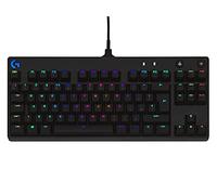 Logitech G PRO Mechanical Gaming Keyboard - Ultra Portable Tenkeyless Design, Detachable Micro USB Cable, Advanced GX Blue Clicky Switches, LIGHTSYNC RGB Backlit Keys, UK English, PC/Mac - Black