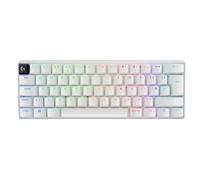 Logitech G PRO X 60 Lightspeed Wireless Gaming Keyboard, Ultra Compact TKL 60% Mechanical Keyboard, LIGHTSYNC RGB, Dual-Shot PBT Keycaps, GX Optical Tactile Switches, Windows PC, UK English - White