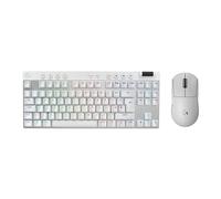 Logitech G PRO X TKL LIGHTSPEED Wireless Gaming Keyboard, Ultra Portable Tenkeyless Design + G PRO X SUPERLIGHT 2 LIGHTSPEED Wireless Gaming Mouse, PC & Mac, QWERTY UK English Layout, Whte