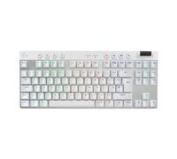 Logitech G PRO X TKL LIGHTSPEED Wireless Gaming Keyboard, Ultra Portable Tenkeyless Design, LIGHTSYNC RGB, Tactile Switches (GX Brown), QWERTY UK English, PC - White