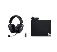 Logitech G PRO X Wireless LIGHTSPEED Gaming Headset, Blue VO!CE Mic Filter Tech & POWERPLAY Wireless Charging Mouse Pad, Cloth and Hard Gaming Mouse Pad Included