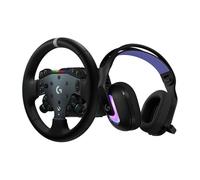 Logitech G RS50 System, 3-Piece Sim Racing Steering Wheel- base 8 Nm Direct Drive RS Hub,RS Round 11-inch + G522 LIGHTSPEED Wireless Gaming Headset, LIGHTSYNC RGB, PC & Nintendo Switch/2 - White