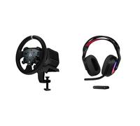 Logitech G RS50 System for Xbox/PC, 3-Piece Sim Racing Steering Wheel Setup - 8 Nm Direct Drive + Astro A20 X LIGHTSPEED Wireless Gaming Headset with 2-system PLAYSYNC Audio, Bluetooth, RGB - Black