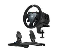 Logitech G RS50 System with RS Pedals: 4 PCS Sim Racing Setup - RS50 Wheel base 8 Nm Direct Drive, RS Wheel Hub, RS Round Wheel - 11-inch steering wheel & RS Pedals - For PS5/PS4/PC