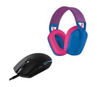 Logitech G SERIES Gaming Headset Bundle G435 Lightspeed + Mouse G203 Blue