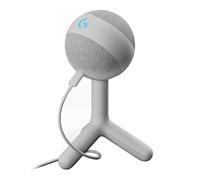 Logitech G Yeti Orb Condenser RGB Gaming Microphone with LIGHTSYNC, USB Mic for Streaming, Cardioid, USB Plug and Play for PC/Mac, White