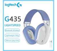 Logitech G435 LIGHTSPEED WIRELESS GAMING HEADSET 7.1 Surround Sound Gamer Bluetooth Headphone Compatible For Games And Music Black-GG435