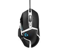 Logitech G502 HERO High Performance Gaming Mouse Special Edition, HERO 16K Sensor, 16 000 DPI, RGB, Adjustable Weights, 11 Programmable Buttons, On-Board Memory, PC/Mac - German Pack - Black/White
