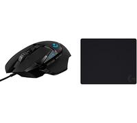 Logitech G502 HERO High Performance Gaming Mouse with HERO 25K Sensor, RGB, 11 Programmable Buttons, Adjustable Weights, Onboard Memory, Tilt Wheel, and G240 Cloth Gaming Mouse Pad Bundle