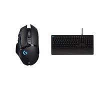 Logitech G502 LIGHTSPEED Wireless Gaming Mouse & G213 Prodigy Gaming Keyboard - LIGHTSYNC RGB Backlit Keys, Customizable, Dedicated Media Keys, QWERTY UK Layout - Black