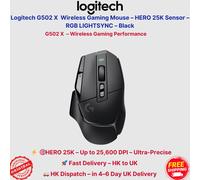 Logitech G502 X LIGHTSPEED Wireless Gaming Mouse Black HERO 25K RGB New Sealed