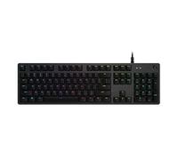 Logitech G512 Mechanical Gaming Keyboard, RGB LIGHTSYNC Backlit Keys, GX Brown Tactile Key Switches, Brushed Aluminum Case, Customizable F-Keys, USB