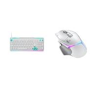 Logitech G512 X 98 - Hot-Swappable TMR Analogue/Mechanical Gaming Keyboard, 8K, RAPID TRIGGER, RGB, Wired + G502 X PLUS LIGHTSPEED Wireless RGB Gaming Mouse, HERO 25K sensor, PC/Mac - White