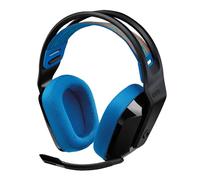 Logitech G G535 Lightspeed Wireless Gaming Headset - Lightweight on-ear headphones, flip to mute mic, 33 hour battery life, PS5, PS4, PC, USB-C rechargeable - Black/Blue