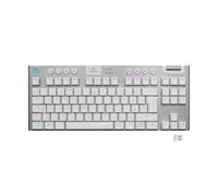 Logitech G915 LIGHTSPEED TKL Tenkeyless Wireless Mechanical Gaming Keyboard with low profile GL-Tactile key switches, LIGHTSYNC RGB, Ultra thin design, 40+ hours battery life, QWERTY UK Layout - White