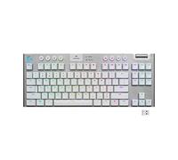 Logitech G915 TKL LIGHTSPEED RGB Wireless Mechanical Gaming Keyboard without Numeric Keypad, Tactile, Lightsync RGB, Advanced Wireless Technology and Bluetooth Support - White