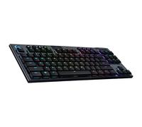 Logitech G915 TKL Tenkeyless LIGHTSPEED RGB Mechanical Gaming Keyboard for Laptop PC Low Profile Switch, LIGHTSYNC RGB Wireless, Bluetooth Function, Black