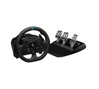 Logitech G923 Racing Steering Wheel and Pedals for PC TRUEFORCE up to 1000 Hz Force Feedback, Responsive Pedal, Dual Clutch Launch Control, and Genuine Leather Wheel Cover