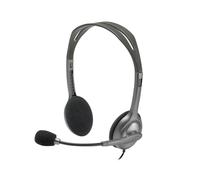 Logitech H110 Grey Headband Headsets Microphone Volume Control Gaming PC Laptop