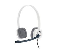 Logitech H150 Wired Headset, Stereo Headphones with Rotating Noise-Cancelling Microphone, Dual 3.5 mm Audio Jack, In-Line Controls, PC/Mac/Laptop - White