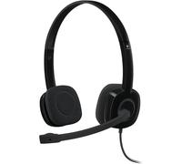 Logitech H151 Wired Headset, Stereo Headphones with Rotating Noise-Cancelling Microphone, 3.5 mm Audio Jack, In-Line Controls, PC/Mac/Laptop/Tablet/Sm