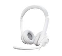 Logitech H390 USB Computer Headset - White