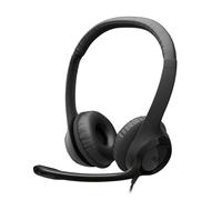Logitech H390 Wired Headset for PC/Laptop, Stereo Headphones with Noise Cancelling Microphone, USB-C, In-Line Controls, Works with Chromebook - Black